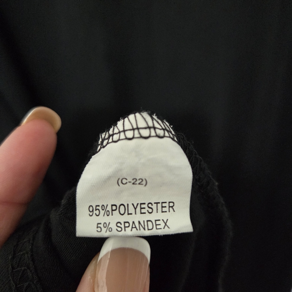 Women's Casual Long Sleeve Simple T-shirt Loose Flowy Black Dress Size Small - Picture 8 of 10